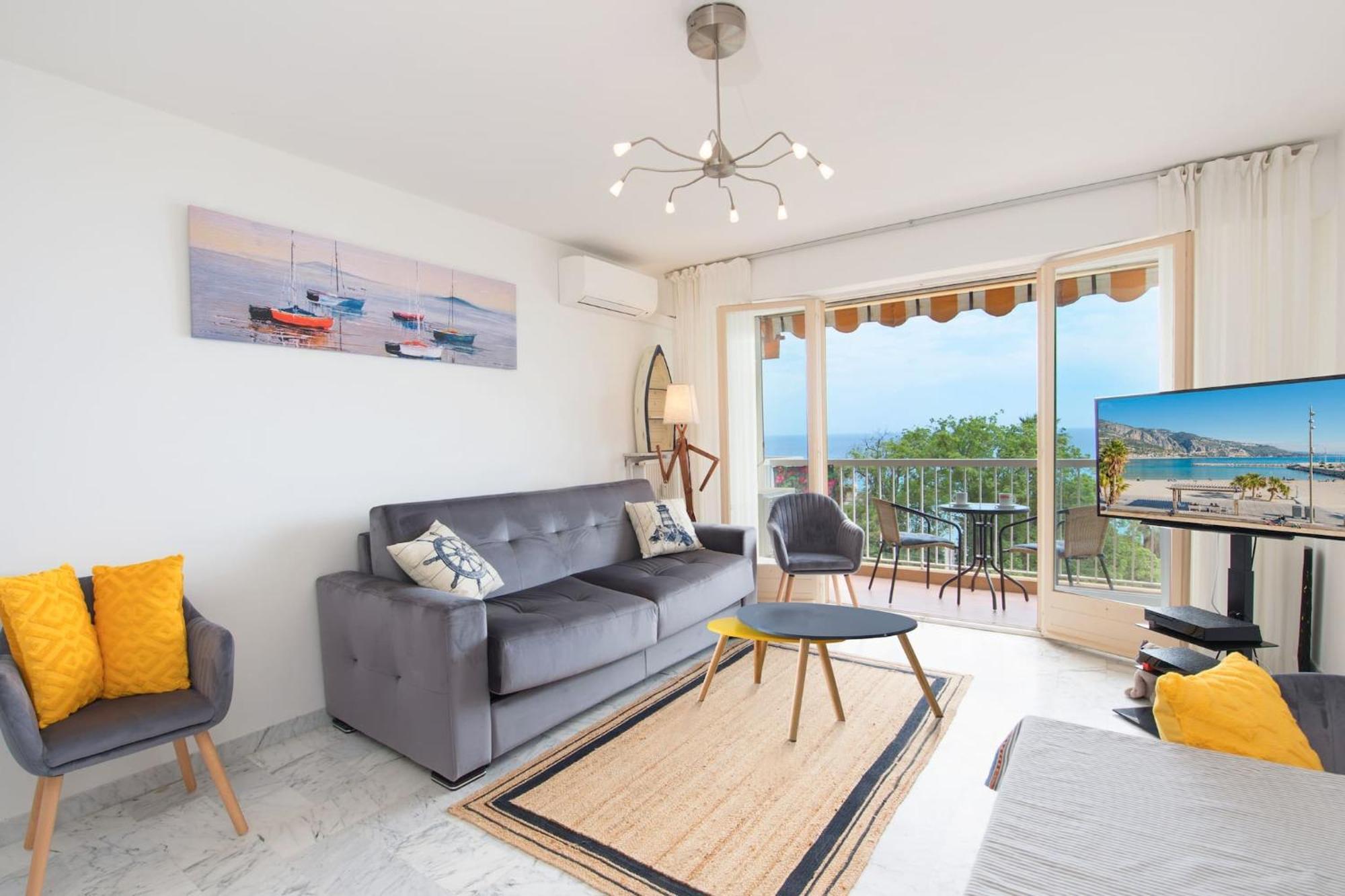 Vina Del Mare, Vue Mer, Terrasse Menton Dış mekan fotoğraf